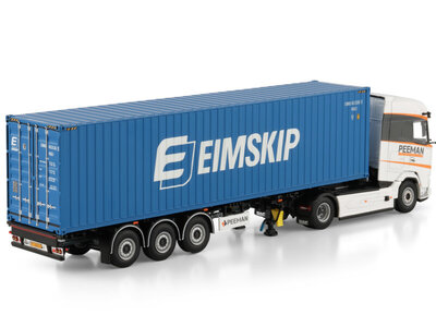 WSI WSI DAF XG 4x2 with 3-axle flex container trailer + 40ft container PEEMAN