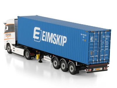 WSI WSI DAF XG 4x2 with 3-axle flex container trailer + 40ft container PEEMAN