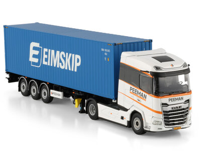 WSI WSI DAF XG 4x2 with 3-axle flex container trailer + 40ft container PEEMAN