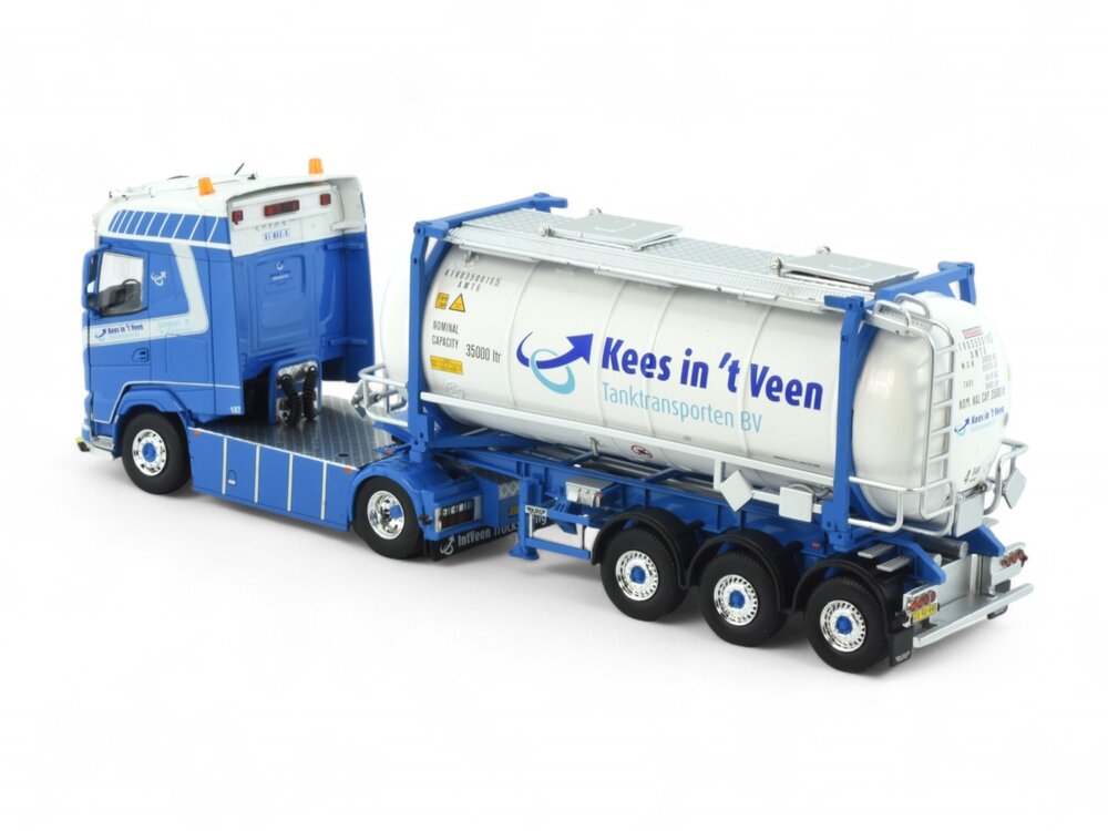 Tekno Tekno DAF XG 4x2 met kort container chassis met Swap container KEES IN'T VEEN