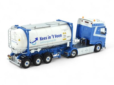 Tekno Tekno DAF XG 4x2 met kort container chassis met Swap container KEES IN'T VEEN