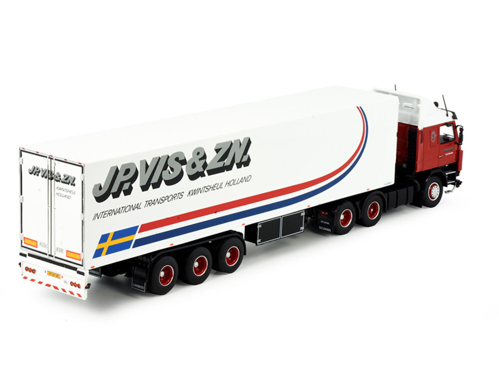Tekno Tekno Scania 143M 6x2 with 3-axle reefer trailer J.P. VIS