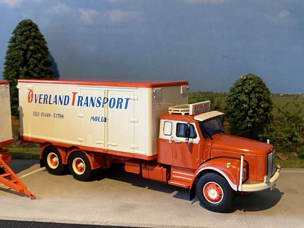 Tekno Tekno Scania Vabis LS76 motorwagen met aanhanger OVERLAND