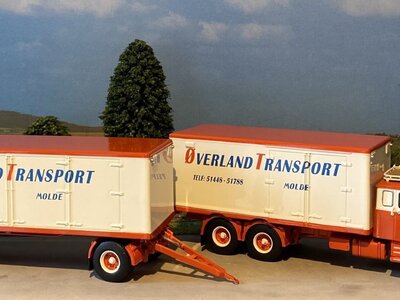 Tekno Tekno Scania Vabis LS76 motorwagen met aanhanger OVERLAND