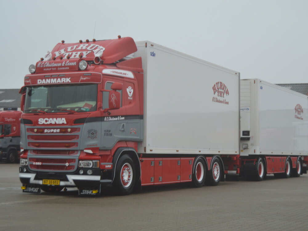 Tekno Tekno Scania R-Streamline rigid truck with 3-axle trailer NC. CHRISTENSEN