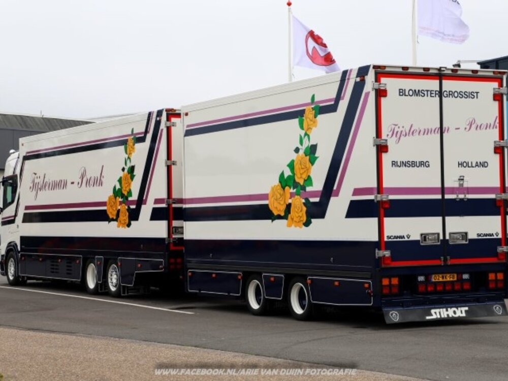 Tekno Tekno Scania Next Gen S520-V8 Highline Rigid truck with trailer TIJSTERMAN - PRONK