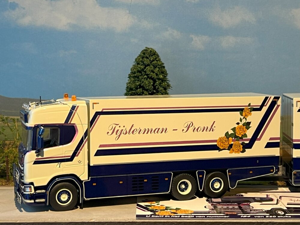 Tekno Tekno Scania Next Gen S520-V8 Highline Rigid truck with trailer TIJSTERMAN - PRONK