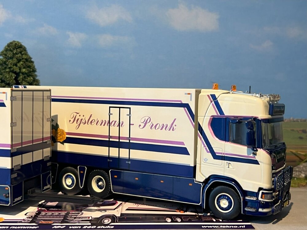 Tekno Tekno Scania Next Gen S520-V8 Highline Rigid truck with trailer TIJSTERMAN - PRONK