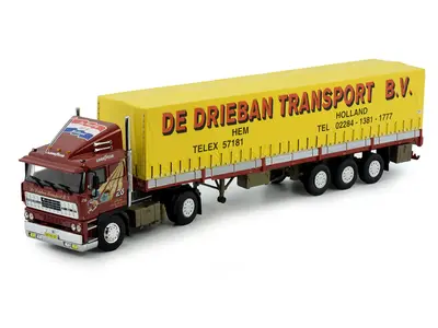 Tekno Tekno DAF 3300 met 3-axle classic tilttrailer DE DRIEBAN