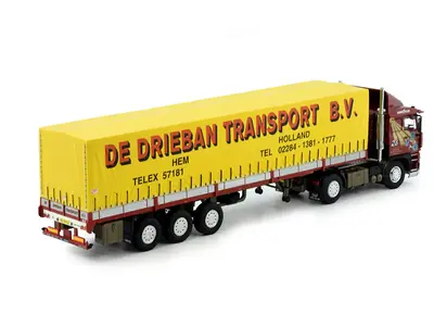 Tekno Tekno DAF 3300 met 3-assige klassieke huifoplegger de DRIEBAN