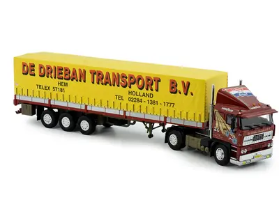 Tekno Tekno DAF 3300 met 3-axle classic tilttrailer DE DRIEBAN