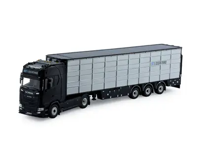 Tekno Tekno Scania S with 3-axle resin flat livestock trailer SUCATRANS