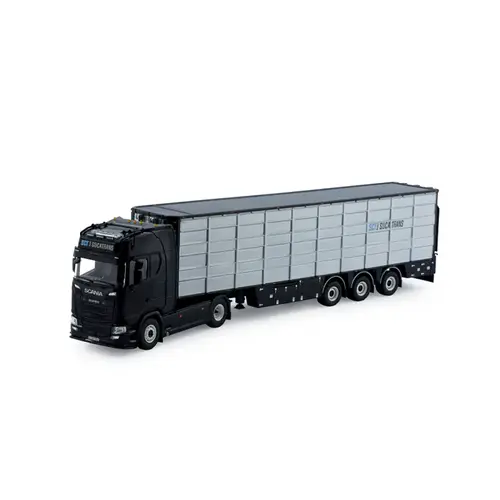 Tekno Tekno Scania S with 3-axle resin flat livestock trailer SUCATRANS