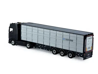 Tekno Tekno Scania S with 3-axle resin flat livestock trailer SUCATRANS
