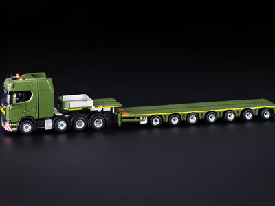 IMC IMC Scania S660 8x4 with 7-axle Nooteboom semi low loader GREEN SERIES