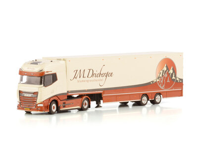 WSI WSI DAF XG+ 4x2  met 2-as gesloten oplegger J.M. DRIEBERGEN