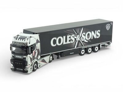 Tekno Tekno Scania Next Gen S-serie Highline with 3-axle box trailer COLES & SONS