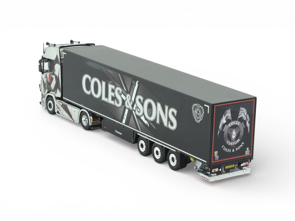 Tekno Tekno Scania Next Gen S-serie Highline met 3-assige gesloten oplegger COLES & SONS