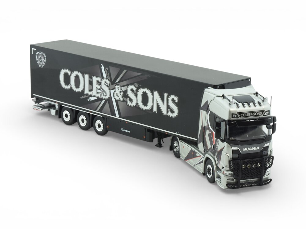 Tekno Tekno Scania Next Gen S-serie Highline with 3-axle box trailer COLES & SONS