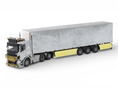 Tekno Tekno Scania NGR Lowcab 6x2 sleepas met 3-assige koeltrailer Tractor kit