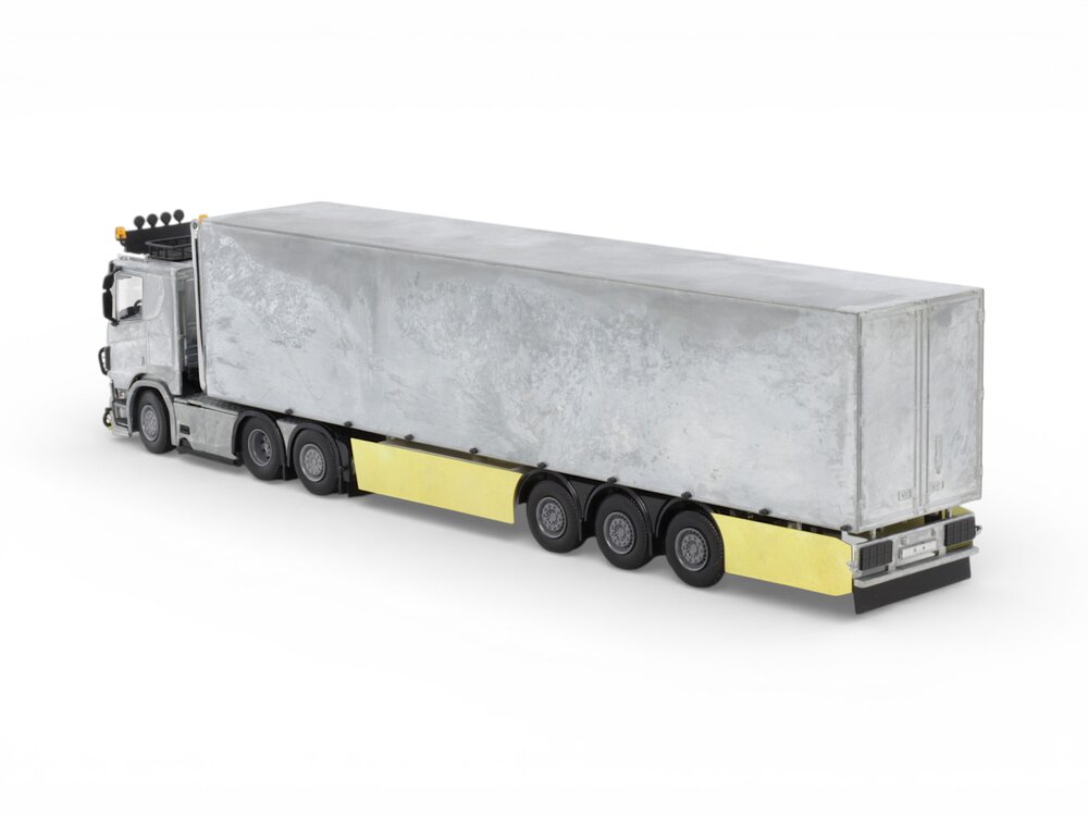 Tekno Tekno Scania NGR Lowcab 6x2 sleepas met 3-assige koeltrailer Tractor kit