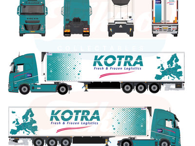 Tekno Tekno Volvo FH Aero Globetrotter XL 4x2 met 3-assige koeloplegger KOTRA