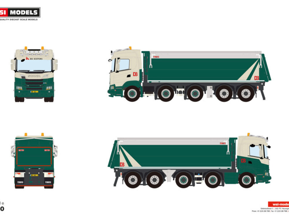 WSI WSI Scania G Normal tipper truck 10x4 DB KIEPERS