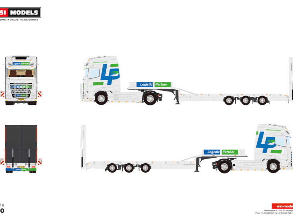 WSI WSI DAF XG+ 4x2 met 3-as dieplader + oprijplaten  LOGISTIC PARTNER