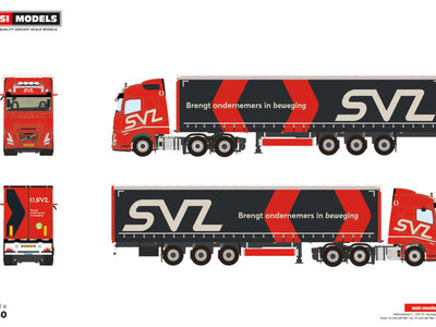 WSI WSI Volvo FH Aero Globetrotter 6x2 with 3-axle curtainside trailer SVZ