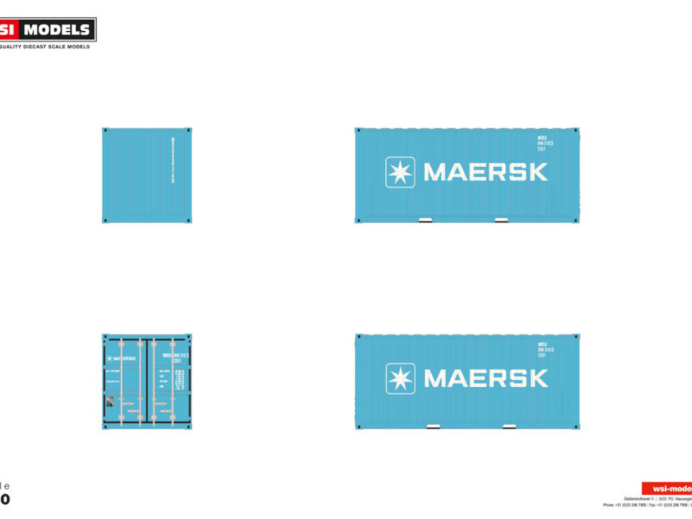 WSI WSI 20ft. container MAERSK BLUE