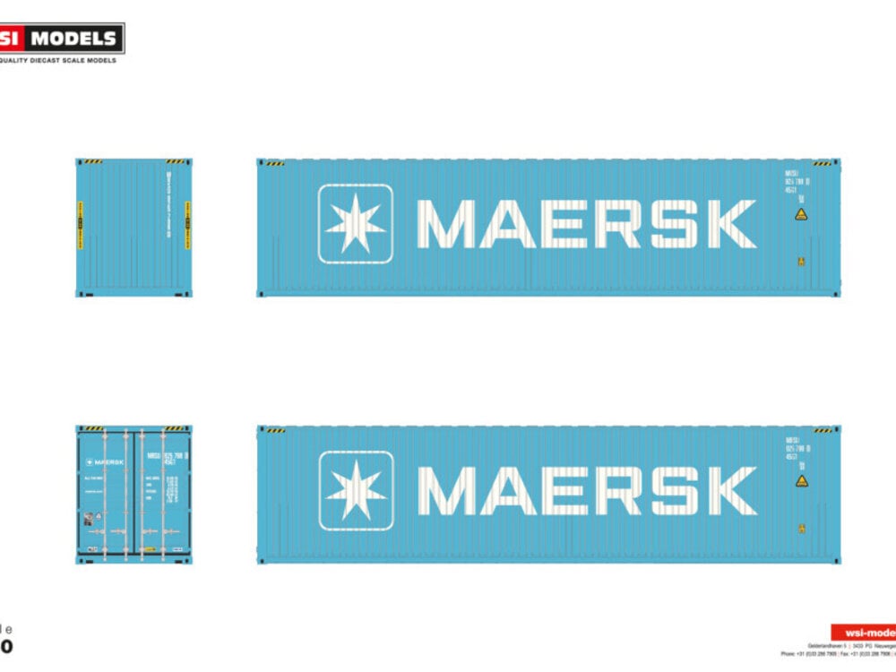 WSI WSI 40ft. container HQ MAERSK BLUE