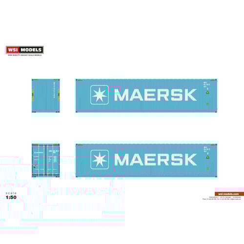 WSI WSI 40ft. container HQ MAERSK BLUE