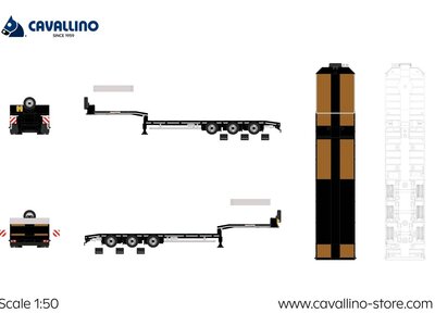 Cavallino Cavallino 3-axle semi lowloader BASIC LINE