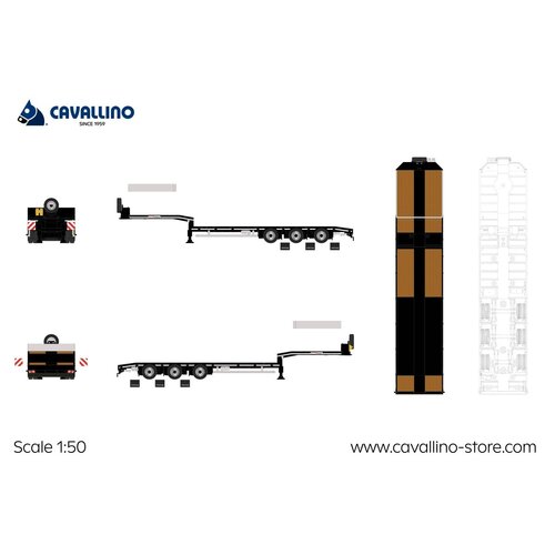 Cavallino Cavallino 3-axle semi lowloader BASIC LINE
