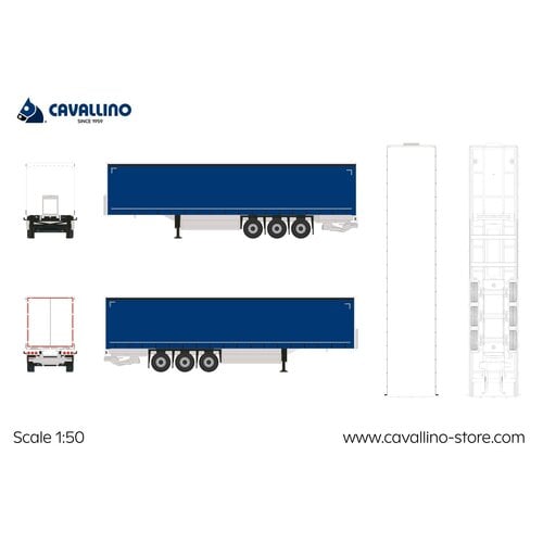 Cavallino Cavallino 3-as Schuifzeilen oplegger BASIC LINE