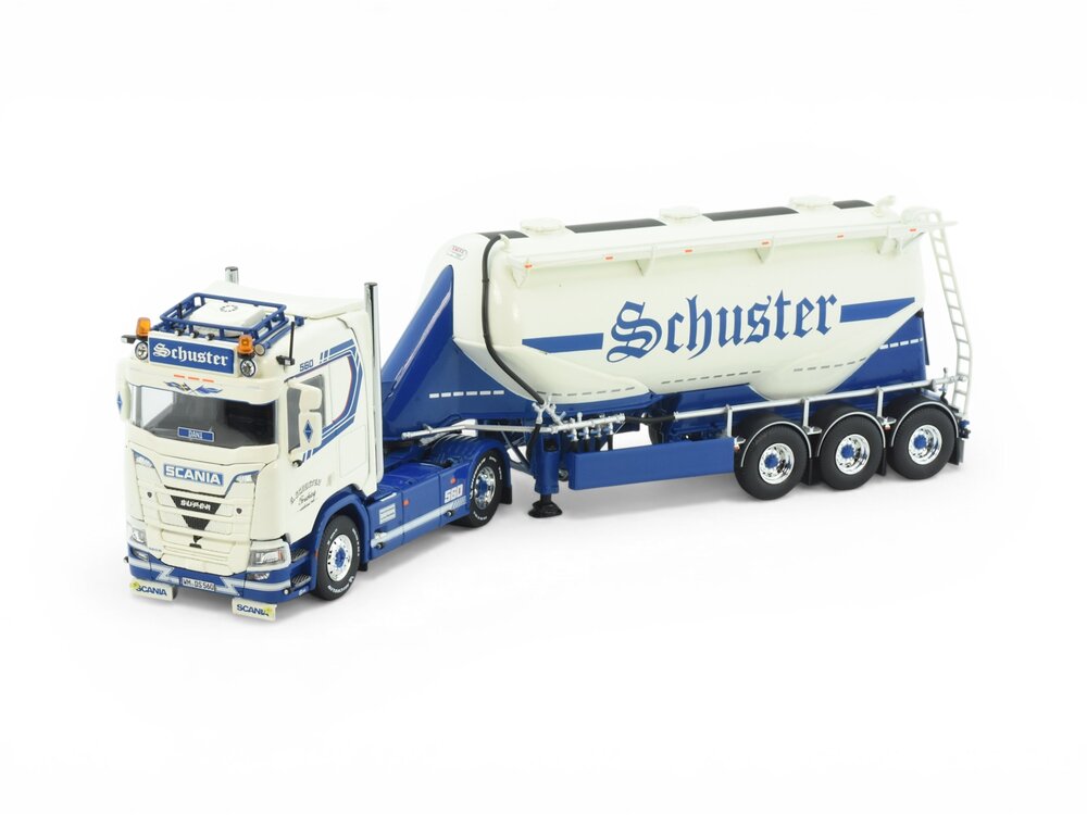 Tekno Tekno Scania Next Gen 560R met Feldbinder onderlosser SCHUSTER
