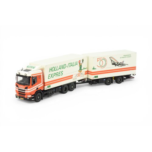 Tekno Tekno Scania Next Gen R-serie Highline met 2-assige widespread aanhanger LIEVAART