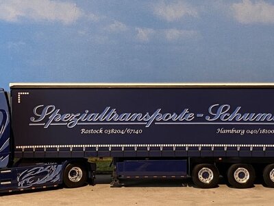 WSI WSI Scania NGS met 3-as schuifzeilen oplegger SCHUMACHER