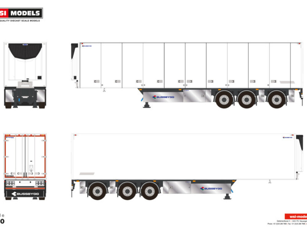 WSI WSI 3-axle reefer trailer WHITE LINE