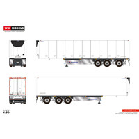 WSI 3-axle reefer trailer WHITE LINE