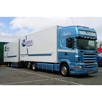WSI Scania R5 Topline 6x2 riged reefer truck with 2-axle reefer trailer F VAN BERGEIJK