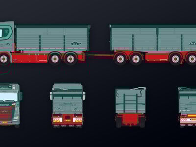 IMC IMC Scania S Highline 6x2 with 2-axle trailer and 2-axle dolly LOGUM KLOSTER