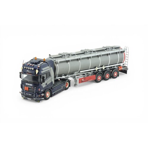 Tekno Tekno Scania R -serie Topline 4x2 trekker met 3 assige tankoplegger SL LOGISTICS