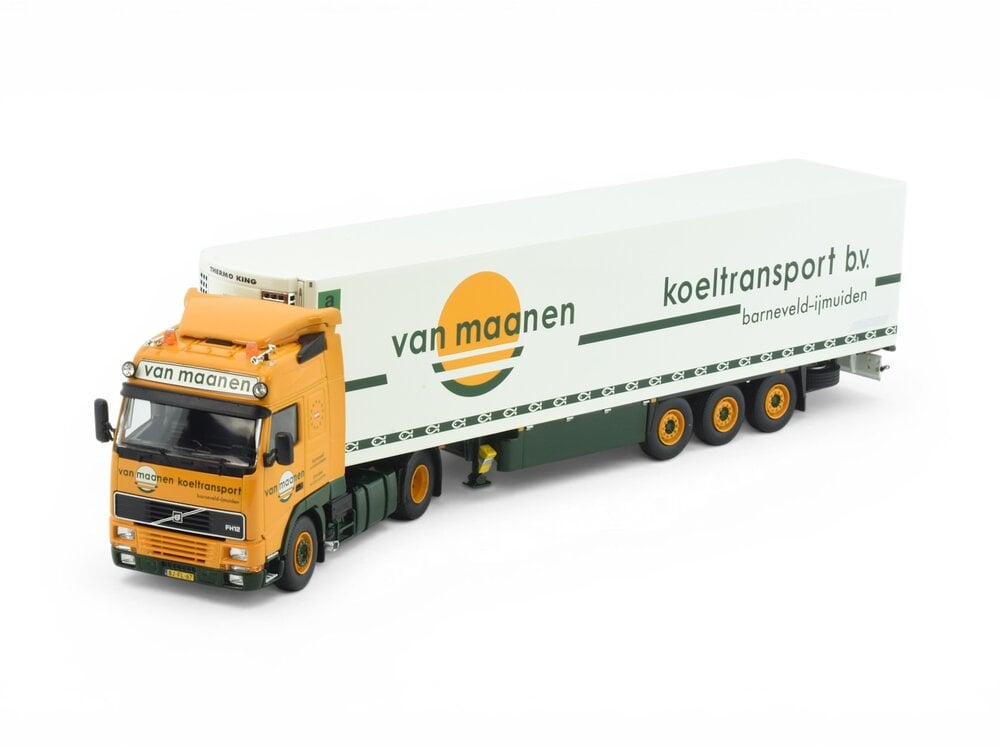 Tekno Tekno Volvo FH01 Globetrotter 4X2 truck with 3-axle reefer trailer VAN MAANEN