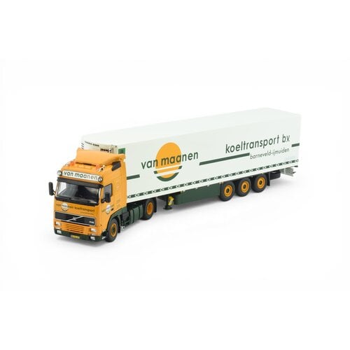 Tekno Tekno Volvo FH01 Globetrotter 4x2 trekker met 3-assige koeloplegger VAN MAANEN