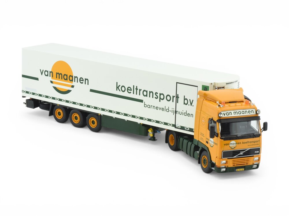 Tekno Tekno Volvo FH01 Globetrotter 4X2 truck with 3-axle reefer trailer VAN MAANEN
