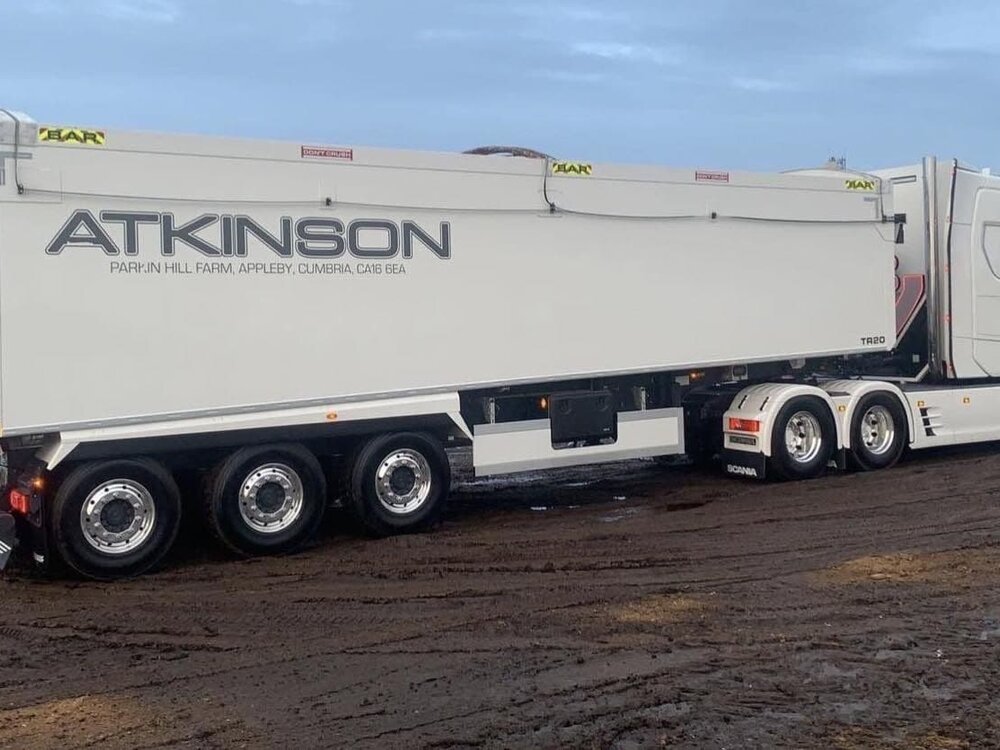 WSI WSI Vlastuin Torpedo 6x2 with 3-axle tipping trailer R & F ATKINSON FARMS Ltd Cumbria England