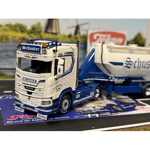 Tekno Tekno Scania Next Gen 560R met Feldbinder onderlosser SCHUSTER