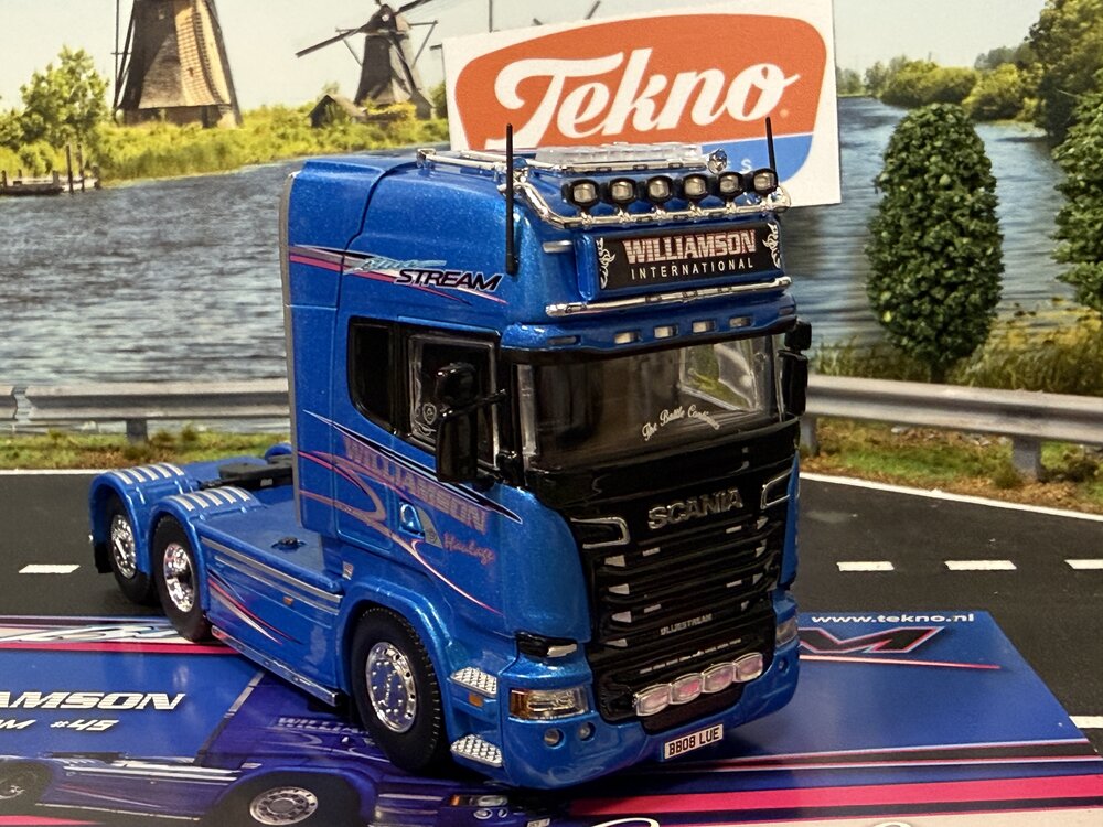 Tekno Tekno Scania R730 Streamline 6x2 sleepas trekker WILLIAMSON
