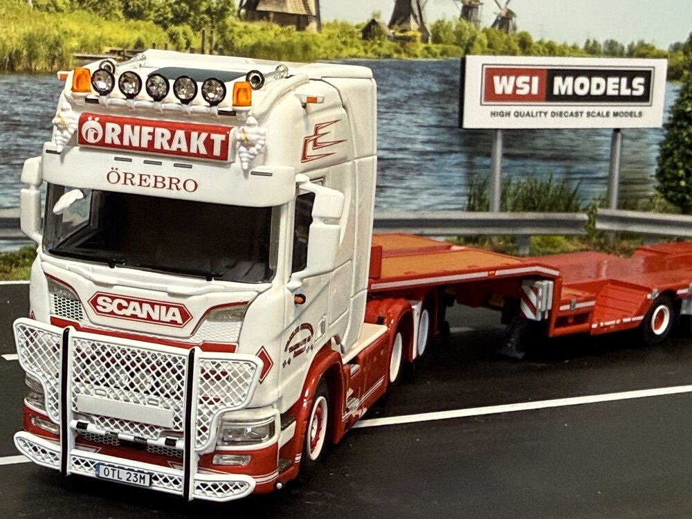 WSI WSI Scania R Highline 6x2 with 4-axle semi wheel well lowloader TRAILER CHRISTER TRANSPORT AB
